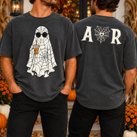 Personalized Ghost Spiderweb Comfort Colors Shirts – Halloween Couple Gift