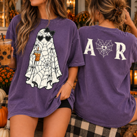 Personalized Ghost Spiderweb Comfort Colors Shirts – Halloween Couple Gift