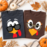 Matching Turkey Comfort Colors Shirts – Funny Thanksgiving Couple Gift