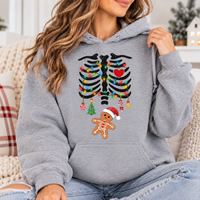 Christmas Pregnancy Skeleton Baby Sweatshirt & Hoodie – Reveal Gift For Mom To Be