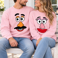 Funny Face Couple Sweatshirt & Hoodie – Matching Couple Gift