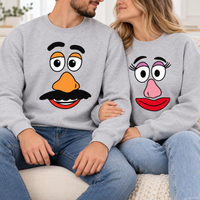 Funny Face Couple Sweatshirt & Hoodie – Matching Couple Gift