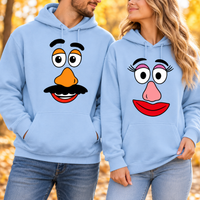 Funny Face Couple Sweatshirt & Hoodie – Matching Couple Gift