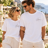 Personalized Bride & Groom Monogram Comfort Colors Shirts – Wedding Gift