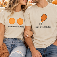 Pumpkin Pies & Drumstick Comfort Colors Shirts – Thanksgiving Couple Gift