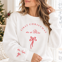 First Christmas As A Mrs Sweatshirt & Hoodie – Newlywed Christmas Gift For Wife