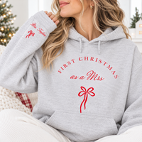 First Christmas As A Mrs Sweatshirt & Hoodie – Newlywed Christmas Gift For Wife
