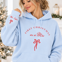 First Christmas As A Mrs Sweatshirt & Hoodie – Newlywed Christmas Gift For Wife