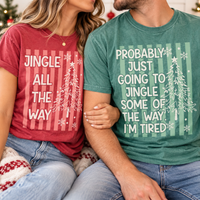 Matching Christmas Couple Comfort Colors Shirts – Funny Holiday Couple Gift