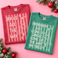 Matching Christmas Couple Comfort Colors Shirts – Funny Holiday Couple Gift