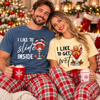 Funny Christmas Couple Comfort Colors Shirts – Ride on Top Couple Matching T-Shirt