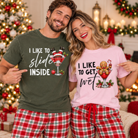 Funny Christmas Couple Comfort Colors Shirts – Ride on Top Couple Matching T-Shirt