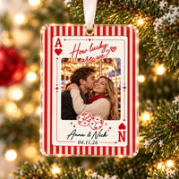 Personalized How Lucky Are We Photo Ornament – Couple Christmas Gift