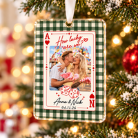 Personalized How Lucky Are We Photo Ornament – Couple Christmas Gift
