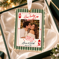 Personalized How Lucky Are We Photo Ornament – Couple Christmas Gift
