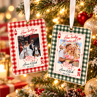 Personalized How Lucky Are We Photo Ornament – Couple Christmas Gift
