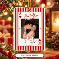 Personalized How Lucky Are We Photo Ornament – Couple Christmas Gift
