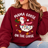 Matching Christmas Mama Goose Daddy Goose On The Loose Sweatshirts, Funny Goose Pregnancy Announcement Tee, Baby Reveal Sweatshirts & Hoodie, Couple Gift