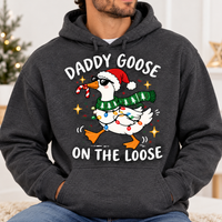 Matching Christmas Mama Goose Daddy Goose On The Loose Sweatshirts, Funny Goose Pregnancy Announcement Tee, Baby Reveal Sweatshirts & Hoodie, Couple Gift