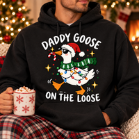 Matching Christmas Mama Goose Daddy Goose On The Loose Sweatshirts, Funny Goose Pregnancy Announcement Tee, Baby Reveal Sweatshirts & Hoodie, Couple Gift