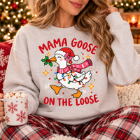 Matching Christmas Mama Goose Daddy Goose On The Loose Sweatshirts, Funny Goose Pregnancy Announcement Tee, Baby Reveal Sweatshirts & Hoodie, Couple Gift