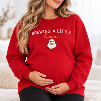 Brewing a Little Boo & Boo's Bodyguard Matching Couple Sweatshirt & Hoodie, Halloween Pregnancy Announcement Shirts