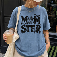 Momster & Dadcula Halloween Comfort Colors Shirts, Matching Mom Dad Couple Tees, Funny Spooky Family Gift