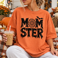 Momster & Dadcula Halloween Comfort Colors Shirts, Matching Mom Dad Couple Tees, Funny Spooky Family Gift