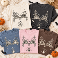 Skeleton Halloween Pregnancy Announcement Comfort Colors Shirt, Skeleton Maternity Tee, Spooky Mom to Be Gift