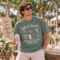 Personalized Exclusive Commemorative Wedding Shirt, Custom Couple Names & Date Tee, Wedding Toss Shirt, Reception Guest & Bridal Party Gift