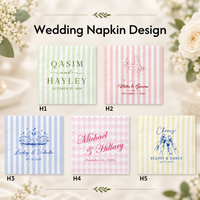 Personalized Wedding Napkins Decor, Custom Names & Date Cocktail Napkins, Bridal Shower and Wedding Reception Party Decor