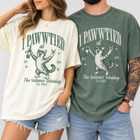 Personalized Cat Wedding Toss Shirts, Custom Matching Comfort Colors T-Shirts, Wedding Party & Bridal Party Gifts, Newlywed Shirts