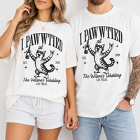 Personalized Cat Wedding Toss Shirts, Custom Matching Comfort Colors T-Shirts, Wedding Party & Bridal Party Gifts, Newlywed Shirts