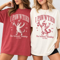 Personalized Cat Wedding Toss Shirts, Custom Matching Comfort Colors T-Shirts, Wedding Party & Bridal Party Gifts, Newlywed Shirts
