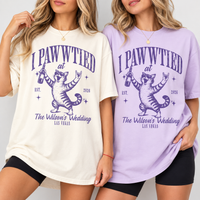 Personalized Cat Wedding Toss Shirts, Custom Matching Comfort Colors T-Shirts, Wedding Party & Bridal Party Gifts, Newlywed Shirts