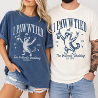 Personalized Cat Wedding Toss Shirts, Custom Matching Comfort Colors T-Shirts, Wedding Party & Bridal Party Gifts, Newlywed Shirts