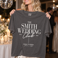 Personalized Wedding Toss Shirts, Custom Wedding T-Shirts, Comfort Colors Wedding Guest & Newlywed Gifts