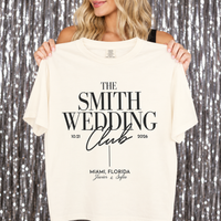 Personalized Wedding Toss Shirts, Custom Wedding T-Shirts, Comfort Colors Wedding Guest & Newlywed Gifts