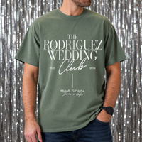 Personalized Wedding Toss Shirts, Custom Wedding T-Shirts, Comfort Colors Wedding Guest & Newlywed Gifts