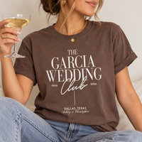 Personalized Wedding Toss Shirts, Custom Wedding T-Shirts, Comfort Colors Wedding Guest & Newlywed Gifts
