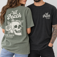 Personalized Til Death Skeleton Bride Shirt – Wedding Date Newlywed Tee