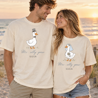 Matching Mr. & Mrs. Silly Goose Shirts – Custom Date Honeymoon Tees