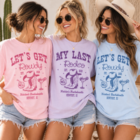 Personalized Last Rodeo Bachelorette Shirts, Custom Cowgirl Bride & Crew Tees, Western Bridal Party Gift