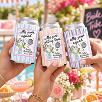 Personalized Silly Goose Bachelorette Can Cooler, Disco Bach Party Favor, Bridal Party Drink Sleeve Gift