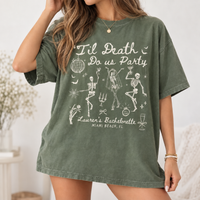 Bride or Die Bachelorette Party Shirts, Til Death Do Us Party Skeleton Tees, Gothic Bride Halloween Bach Gift