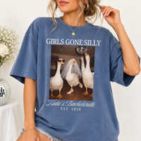 Girls Gone Silly Goose Bachelorette Shirt, Custom Funny Bride & Bach Tee, Matching Bridal Party Gift