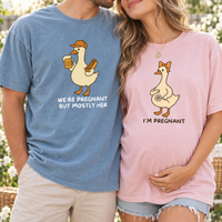 Funny Goose Pregnancy Announcement Shirts - Matching Mom and Dad Reveal Tees, Future Parents Gift