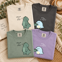 Matching Dinosaur Couple Shirts, Cute Anniversary Tees, Funny Boyfriend Girlfriend Gift, Husband Wife Matching Shirts