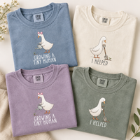 Matching Mom and Dad Pregnancy Announcement Shirts, Funny Goose Baby Reveal Tees, Expecting Parents Couple Gift