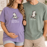 Pregnancy Opossum Mom and Dad Announcement Shirts, Funny Opossum Baby Reveal Tees, Expecting Parents Gift